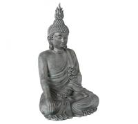 Statue Déco Bouddha Assis 106cm Gris