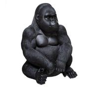 Statue Déco "Gorille Assis" 46cm Noir