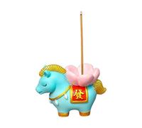 Statue Decoration Interieur Diffuseur d'encens Zen pour Salon, en résine de Bois d', Petit Porte-encens décoratif en Forme de Cheval (D, 8cm)