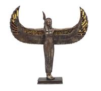 Statue Décoration ISIS Déesse protectrice Egypte Antique 33x34cm Couleur Bronze et Or