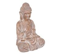Statue décorative Bouddha en magnésie Effet Bois H 45 cm - Atmosphera