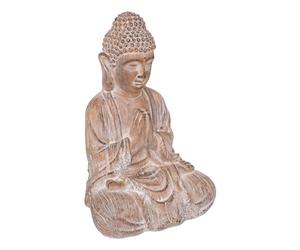 Statue décorative Bouddha en magnésie Effet Bois H 45 cm - Atmosphera
