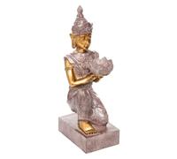 Statue décorative Bouddha en résine avec photophore H 45 cm - Atmosphera