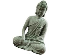 Statue Décorative de Bouddha pour Aquarium, Abri Poisson, Décoration | Grès Vert, Style Vintage Spirituel Créatif, Usage Bureau et Collection, Ne Se Déforme Pas, Ne Ternit Pas
