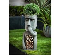 Statue décorative - SONEW - Île de Pâques - Résine - 9,3x7x25 cm - Jardin extérieur