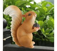 Statue d'écureuil en résine pour cour extérieure et jardin, adaptée pour un arbre, une clôture ou une terrasse, ajoute un charme naturel (#2)