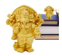 Statue D'éléphant - Adorable Sculpture Animale En Résine À Collectionner, Figurine Miniature De Dieu Éléphant, Décoration D'intérieur Pour Salon, Chambre À Coucher, Étagère, Bureau, Chambre D'enfant,