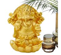 Statue D'éléphant - Adorable Sculpture Animale En Résine À Collectionner, Figurine Miniature De Dieu Éléphant, Décoration D'intérieur Pour Salon, Chambre À Coucher, Étagère, Bureau, Chambre D'enfant,