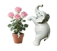 Statue d'éléphant de jardin, figurine décorative d'art éléphant pour le jardin - Statue grimpante pour pots de fleurs en résine - Pour extérieur patio, pelouse, balcon, terrasse, clôture, parquet