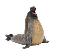 Statue D'éléphant de Mer, Peinte à la Main Réaliste 11,51 X 7,70 Cm | Plastique sans Odeur, Texture Réaliste, Apprentissage des Sciences Marines, Usage Scolaire et Muséal, Jouet Animal,