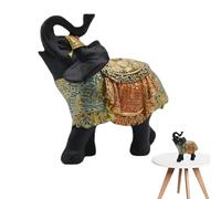 Statue d'éléphant, décor d'éléphant pour la maison - Bureau Statues d'éléphant - Décoration d'éléphant de style européen pour la maison, étagères de décoration heureuse, tables et armoires à vin