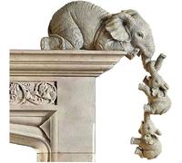 Statue D'Éléphant, Ensemble D'Éléphant En Résine 3 Pièces, Ornement D'Éléphant, Ornement Artisanal D'Éléphant En Résine