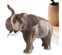 Statue d'Éléphant, Modèle Éléphant Éducatif et Jouet, Sculpture solide réaliste, Ornement d'apprentissage précoce pour garçons et filles pour bibliothèque, jardin d', patio, jardin et