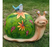 Statue D'escargot De Jardin En Résine À Énergie Solaire, Sculpture Animale, Décorations D'intérieur Et D'extérieur Disponibles En Toutes Saisons