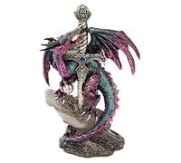 Statue - DESIGN TOSCANO - QS92707 - Dragon - Pierre concassée & résine - Hauteur 20,5 cm