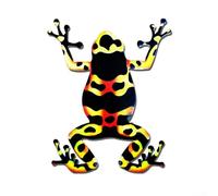 Statue d'extérieur Art déco grenouille en métal pour décoration de jardin et cour, conçue pour résister aux intempéries et style (jaune2)