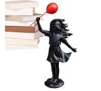 Statue d'Extérieur | Figurine de Jardin Petite Fille Décorative,en Résine Tenant Un Ballon, Accessoire de Scène Nouveauté pour Anniversaire, Mariage, Salon, Pelouse et Soirées Festives