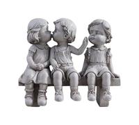 Statue d'Extérieur Premier Baiser Figurine Miniature Mignonne Résistante | Sculpture D'Extérieur Statue Amour De Décoration Pelouse Paysagère Pour