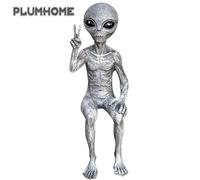 Statue D'extraterrestre De L'espace Extra-Atmosphérique, Nouveau Modèle 2021, Statue De Jardin, Figurine D'intérieur, Ornements Pour La Maison Ou Le Bureau, Miniatures