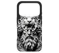 Statue d'Hercule Lion Mythologie Grecque Blackwork Coque pour iPhone 17 Pro