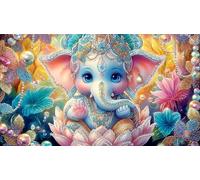 Statue-divinité Indienne Puzzle 1000 pièces Cadeau Unique Jeu éducatif Challenge Toy de qualité supérieure Peinture Art pour Adultes et Enfants Statue-divinité indienne38x52cm/1000pcs