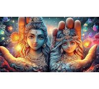 Statue-divinité Indienne Puzzle 1000 pièces Educa Jouet en Bois Cadeau Unique De l'art Décoration Jeu éducatif Challenge Toy pour Adultes & Enfants des 14 Ans Statue-divinité indienne75x50cm/1000pcs