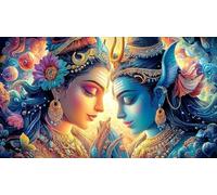 Statue-divinité Indienne Puzzles 1000 pièces Cadeau Unique Jeu éducatif Challenge Toy de qualité supérieure Peinture Art pour Adultes et Enfants Statue-divinité indienne38x52cm/1000pcs