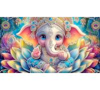 Statue-divinité indienne Puzzles 1000 Pieces Cadeau Unique Jeu éducatif défi Jouet de qualité supérieure Peinture Art pour Adultes et Enfants à partir de 12 Ans Statue-divinité indienne38x52cm/1000pcs
