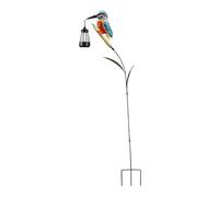 Statue d'oiseau solaire - 30 x 6,5 x 97 cm, lanterne de jardin, décoration de cour, lampe de trottoir, statue solaire en résine étanche, petite, pour une utilisation dans la cour, sur la terrasse