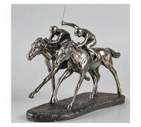 Statue d'ornements de Bronze de Courses de Chevaux Doubles Sculpture | Sculpture cheval aspect bronze, Idéal pour les passionnés d'équitation, les amateurs de sport et les collectionneurs