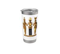 Statue d'Osiris et d'Isis de la Trinité égyptienne Gobelet isotherme en acier inoxydable double paroi