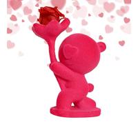 Statue d'ours, ours en pour petite amie, décoration de bureau romantique pour la fête des mères, la Saint-Valentin, pour maman, femme, anniversaire pour elle