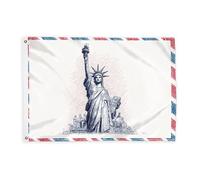 Statue drapeaux pour extérieur, livre de torche patriotique vintage, livre d'indépendance, bannière décorative d'extérieur avec œillets décoratifs pour jardin, entrée, maison, terrasse, camping - 0,9