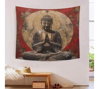 Statue du Bouddha 3D Effet Tapisserie Art Mural Tapisserie Murales Tapisserie Murale Tissu Pour La Décoration De Chambre À Coucher, Décorations Murales, Art Mural, Nappes Tenture Murale 150cmx200cm