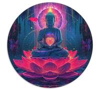 Statue du Bouddha Puzzle 1000 Pièces Adultes Et Enfants Dès 14 Ans Style Fantastique Pièces Parfaitement Assorties Jeu Éducatif Challenge Toy Détente Collection 1000pcs (67.5x67.5cm)