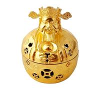 Statue du dieu chinois de la richesse - Diffuseur d'aromathérapie en métal | Décoration de méditation pour maison, temple, cérémonie, hôtel, église, restaurant, terrasse, extérieur, famille, amis