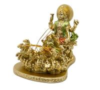 Statue du Dieu Hindou Surya - Inde Temple de la Maison Mandir Puja Idol Pooja Article Indien Diwali Décor Murti Staue Religieux méditation Yoga Chambre autel décoration Artisanale Figurine Artisanale