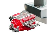 Statue du moteur : 1 modèle de moteur en résine, de bureau, écran mécanique, portable, léger, sculpture créative de collectionneur de passe-temps pour garage, atelier, salle de classe, anniversaire