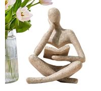 Statue Du Penseur, Figurine de Collection Petite en Résine en Train de Lire, Sculpture Abstraite Pour Décoration D'Intérieur, Pour Bureau Salon Bureau Étagère Cadeau De Maison Table Basse Salle De