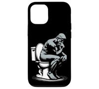 Statue du Penseur sur Toilettes Auguste Rodin Drôle Coque pour iPhone 12/12 Pro