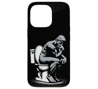 Statue du Penseur sur Toilettes Auguste Rodin Drôle Coque pour iPhone 13 Pro