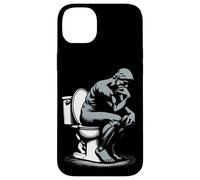 Statue du Penseur sur Toilettes Auguste Rodin Drôle Coque pour iPhone 14 Plus