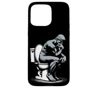 Statue du Penseur sur Toilettes Auguste Rodin Drôle Coque pour iPhone 15 Pro Max