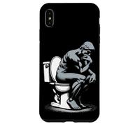 Statue du Penseur sur Toilettes Auguste Rodin Drôle Coque pour iPhone XS Max