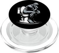 Statue du Penseur sur Toilettes Auguste Rodin Drôle PopSockets PopGrip pour MagSafe