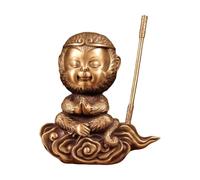 Statue du Roi Singe Chinois en Laiton, Décoration d'Intérieur Feng Shui, Figurine Wukong, Statue du Voyage vers l'Ouest de Sun Wukong, Laiton, 17 x 8
