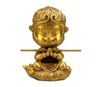 Statue du Roi Singe Chinois en Laiton, Décoration d'Intérieur Feng Shui, Figurine Wukong, Statue du Voyage vers l'Ouest, Laiton, 4,7 x 3,7 x 7,1 Pouce
