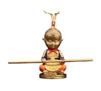 Statue du Roi Singe Chinois en Laiton, Décoration d'Intérieur Feng Shui, Figurine Wukong, Statue du Voyage vers l'Ouest, Laiton, 19 x 6,6 x 17 cm, 0,5