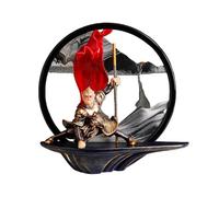 Statue du roi singe - Décoration de sable mobile Sun Wukong, cadeau d'art Qitian Da Sheng, décoration mythologie chinoise pour la maison et le bureau, peinture unique de sable mouvant (jaune2)