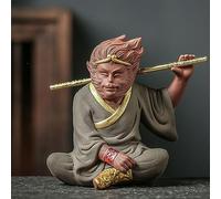 Statue du Roi Singe, Figurine créative de Sun Wukong, Sculpture du Moine Bouddha du Voyage en Occident, Sun Wukong et Son thé aux sables Violets, décoration pour la Maison, Le Bureau ou la v